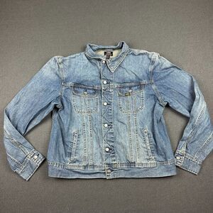 Lee Jean Jacket Womens‎ Size XL Denim Button Front Jacket Y2K Premium Quality